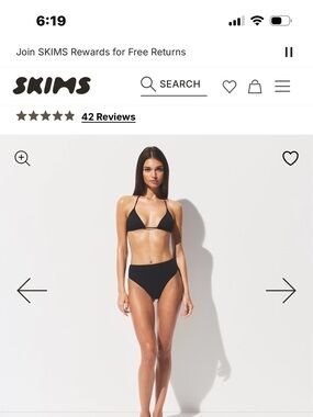SKIMS Black High-Cut Bottoms cheeky bottom